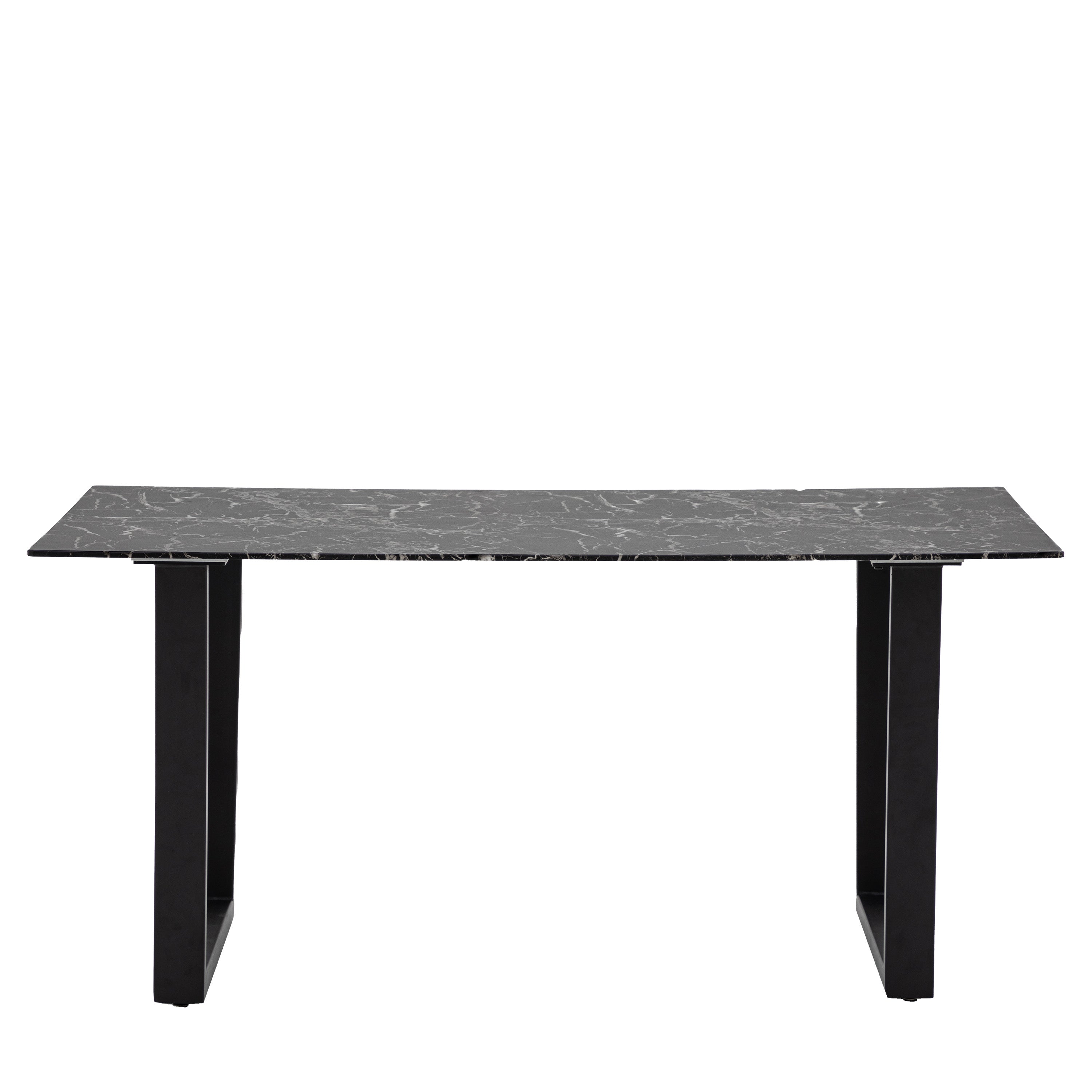 Ari Black Marble Rectangle Dining Table | 6 Seater